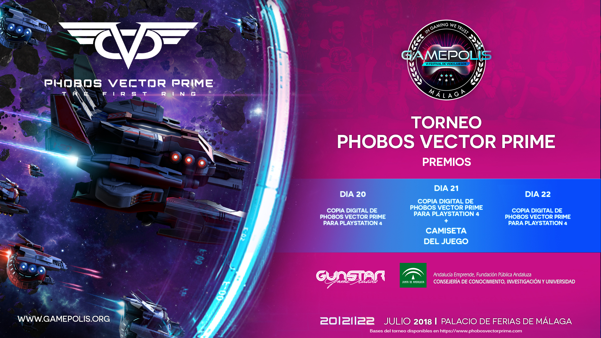 Cartel Torneo Gamepolis 2018 - Phobos Vector Prime
